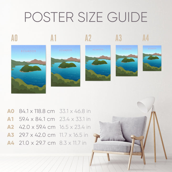 Ecuador Minimal Travel Poster