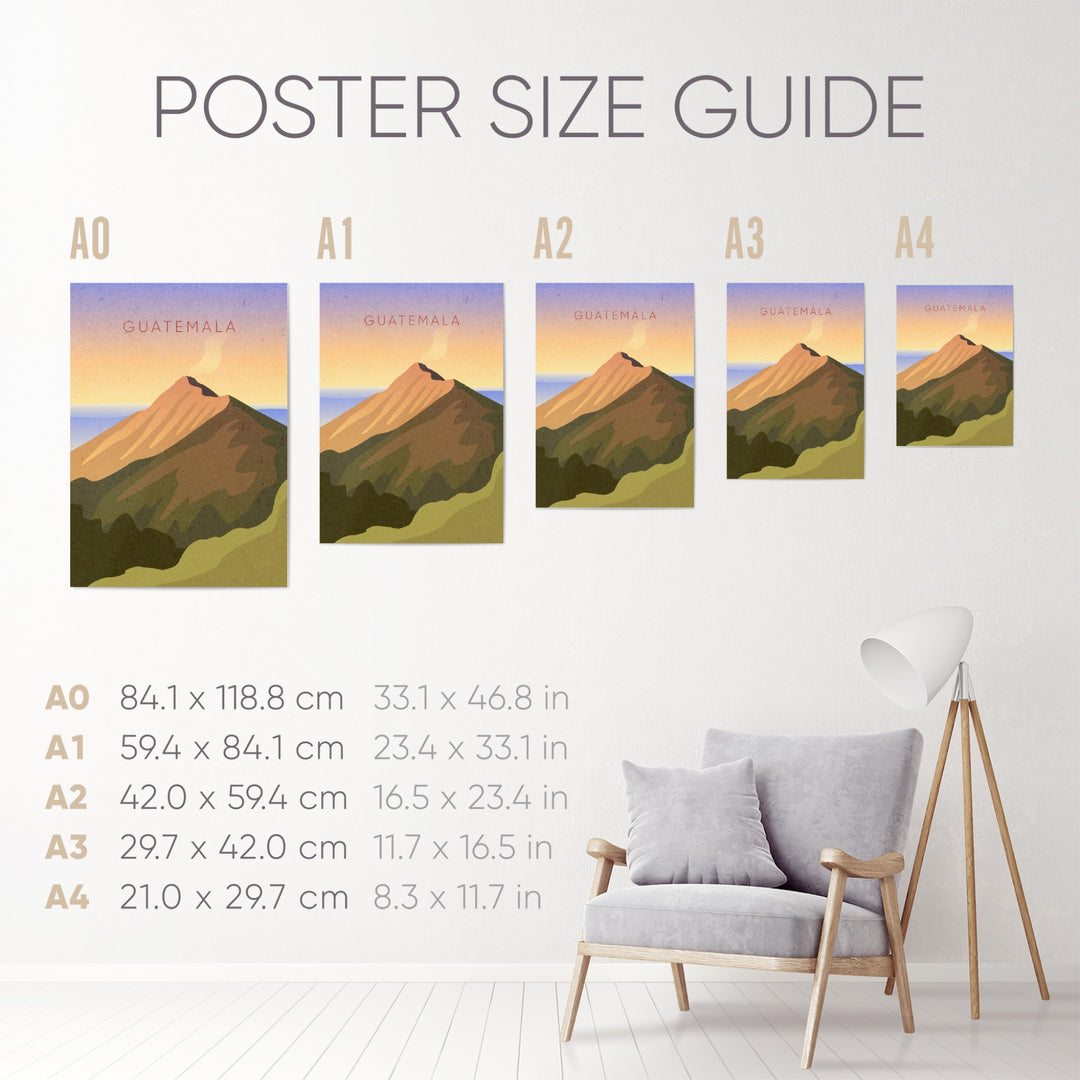 Guatemala Minimal Travel Poster