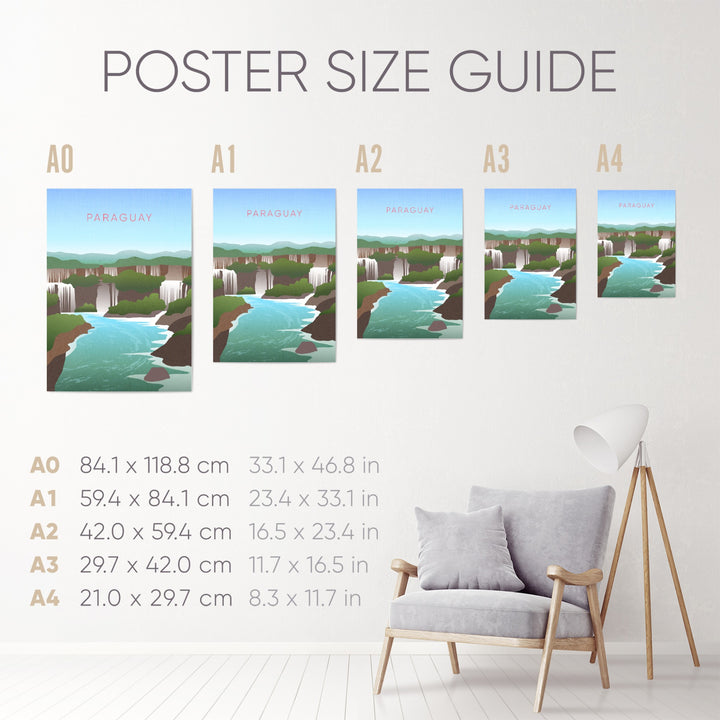 Paraguay Minimal Travel Poster