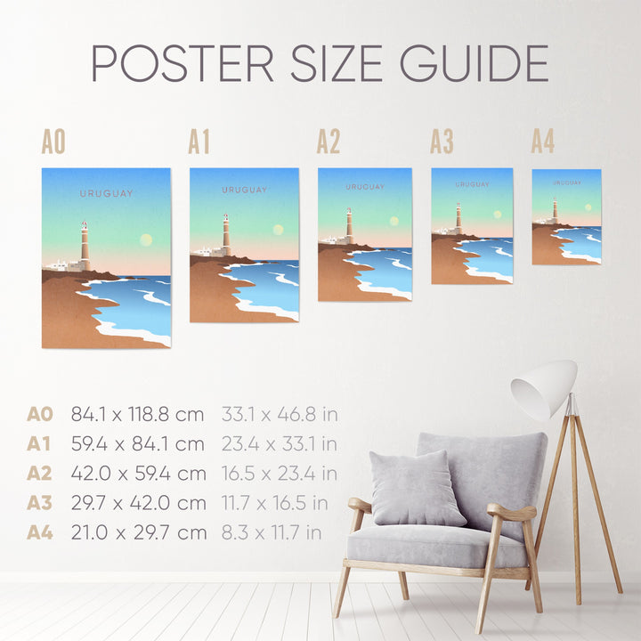 Uruguay Minimal Travel Poster