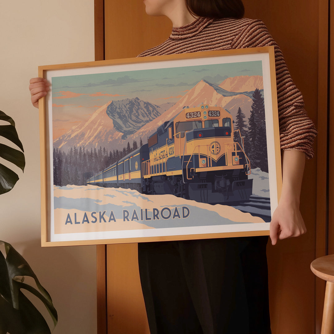 Alaska Railroad Railway Travel Poster
