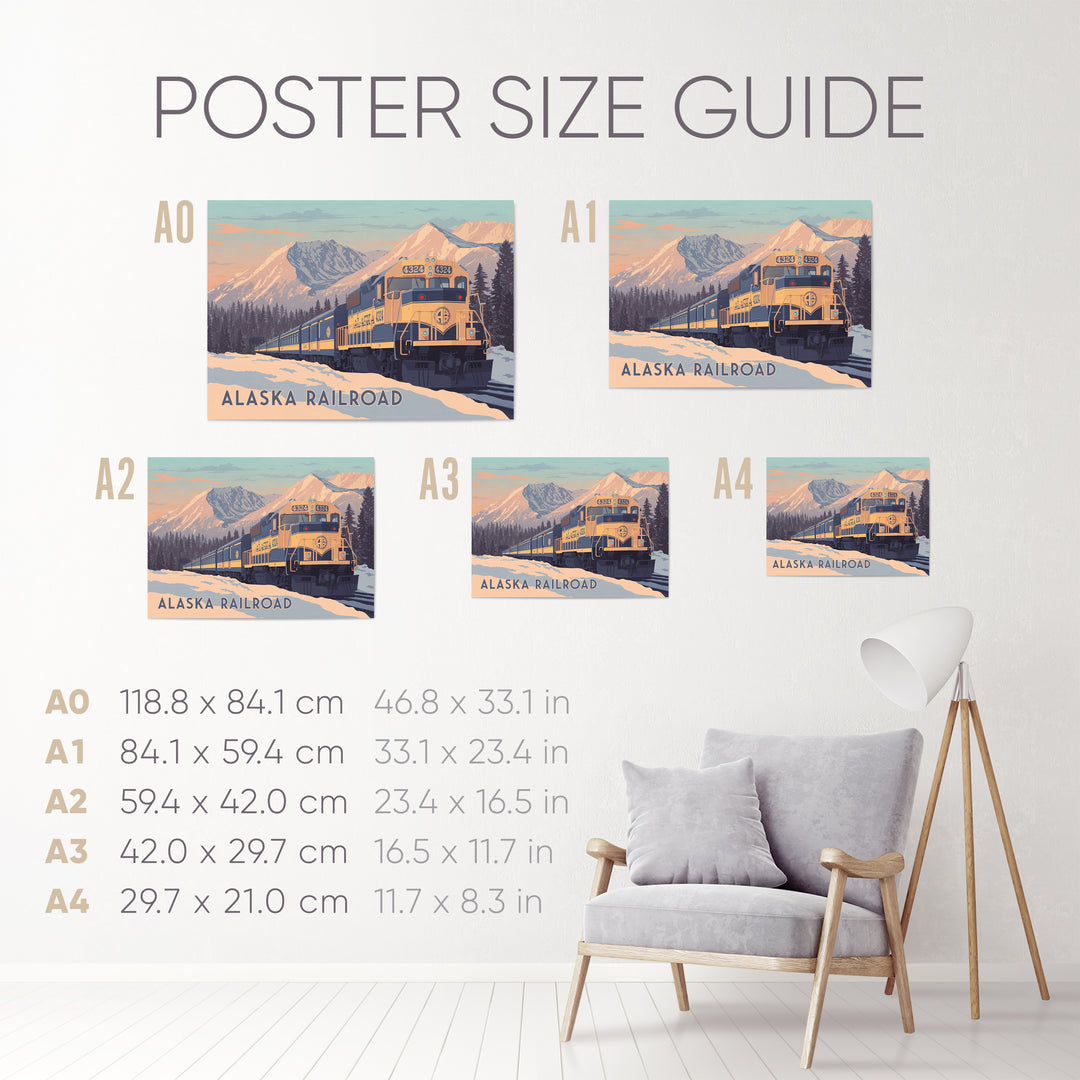 Alaska Railroad Railway Travel Poster