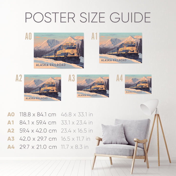Alaska Railroad Railway Travel Poster