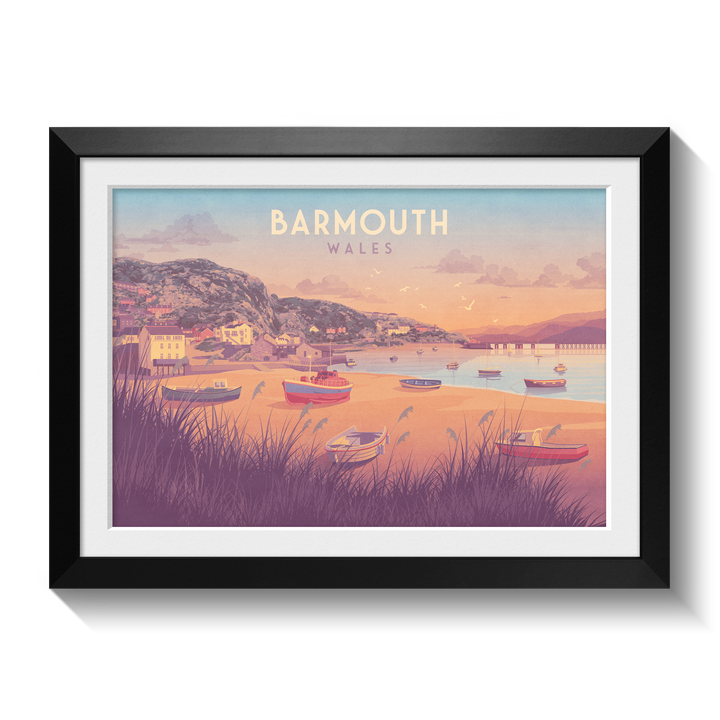 Barmouth Wales Seaside Travel Poster