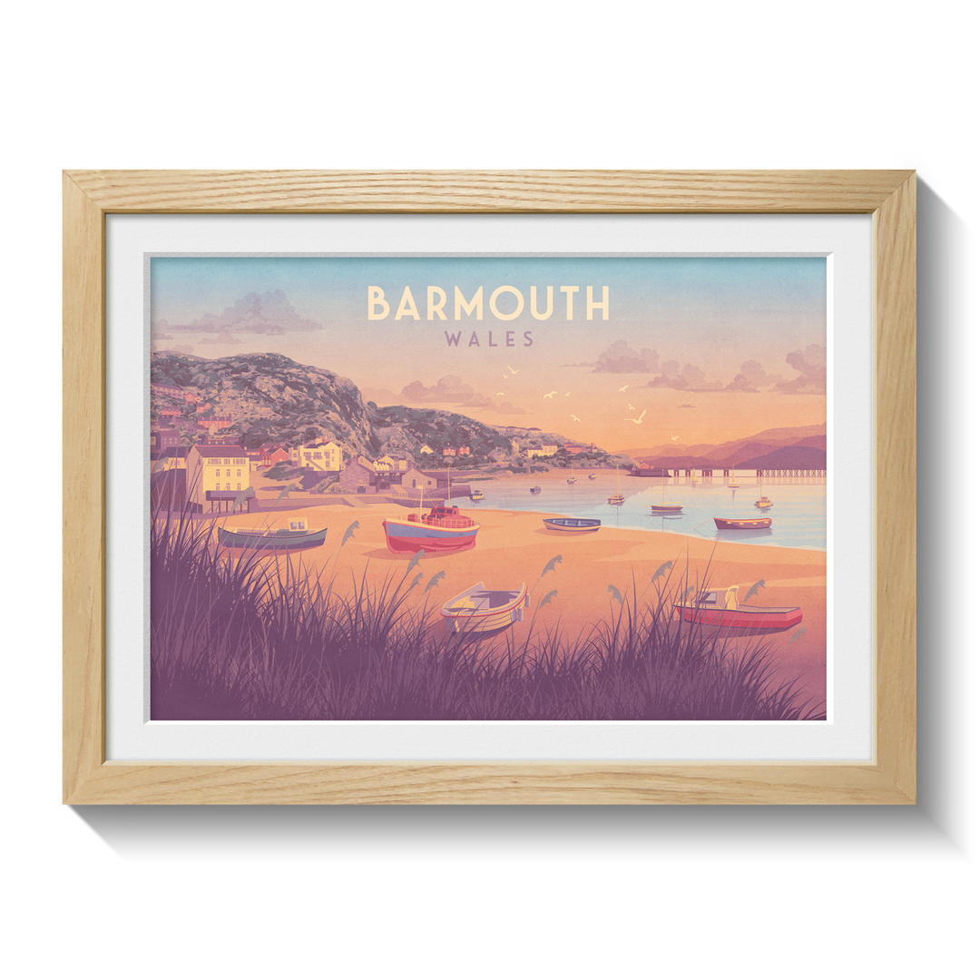 Barmouth Wales Seaside Travel Poster