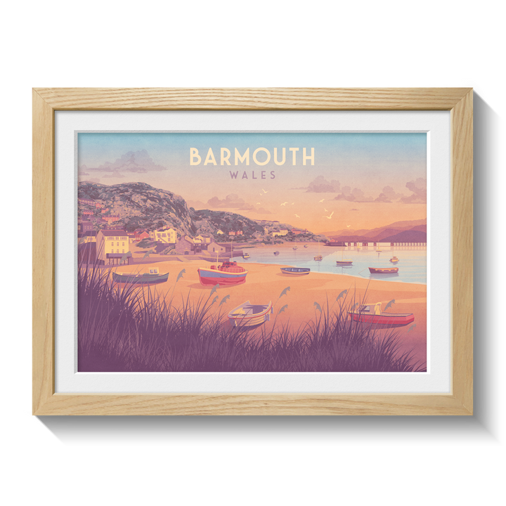 Barmouth Wales Seaside Travel Poster