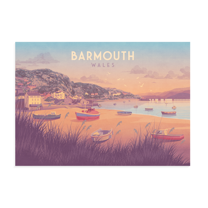Barmouth Wales Seaside Travel Poster