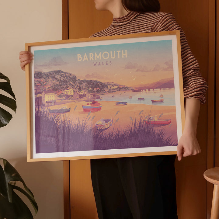 Barmouth Wales Seaside Travel Poster