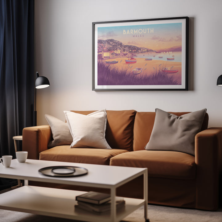 Barmouth Wales Seaside Travel Poster