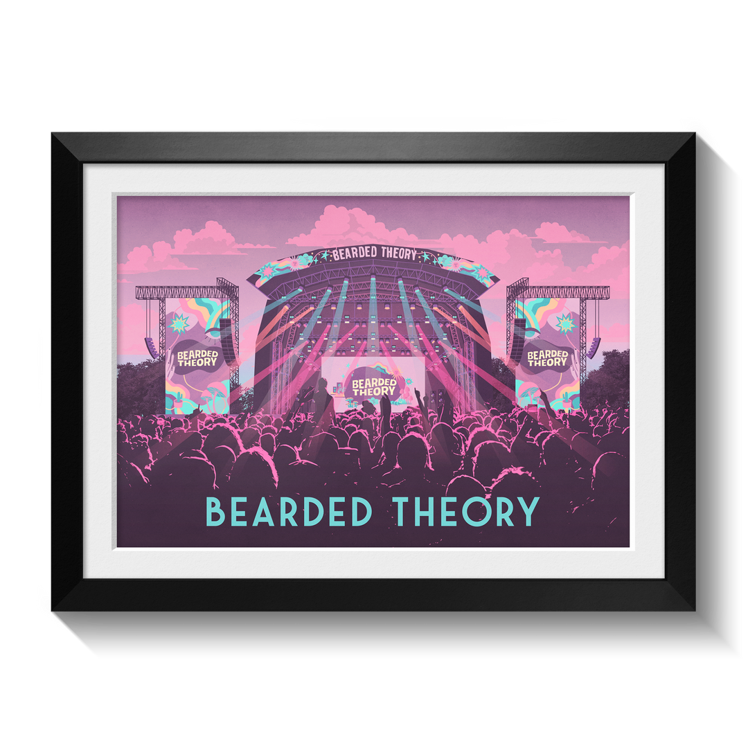 Bearded Theory Festival Carlton Park Derbyshire Poster