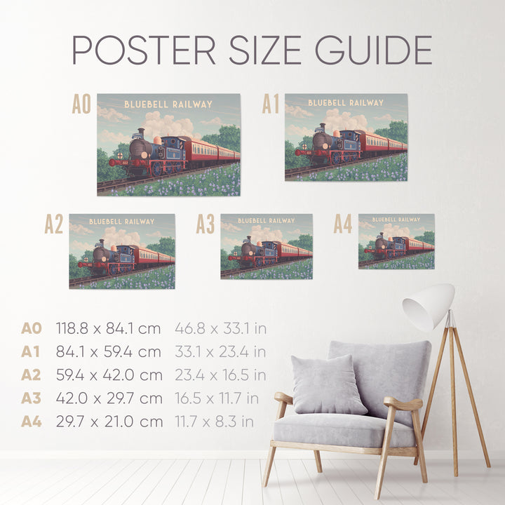 Bluebell Railway West Sussex Travel Poster