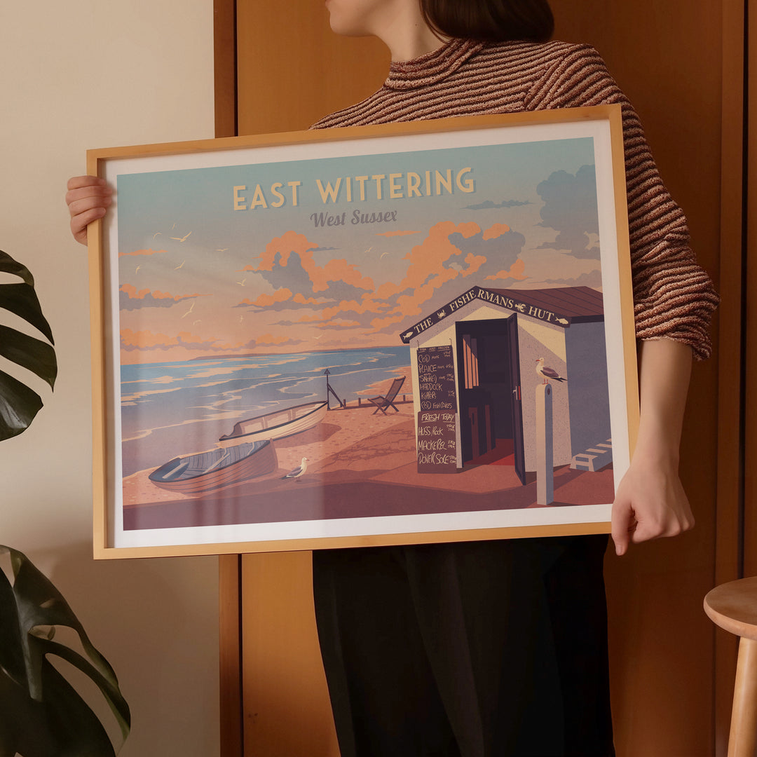 East Wittering West Sussex Travel Poster