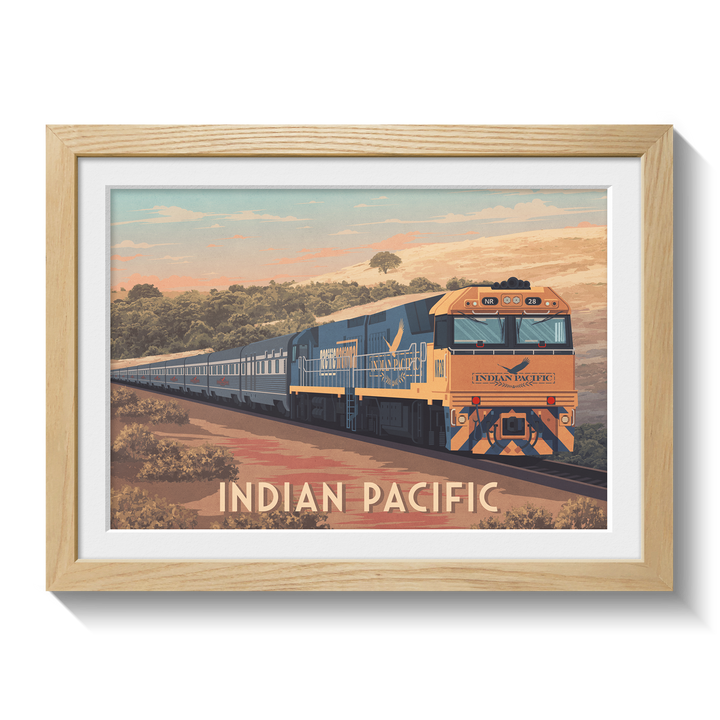 Indian Pacific Railway Travel Poster