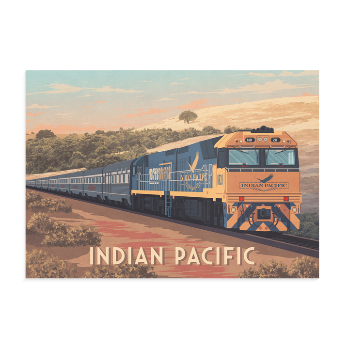 Indian Pacific Railway Travel Poster