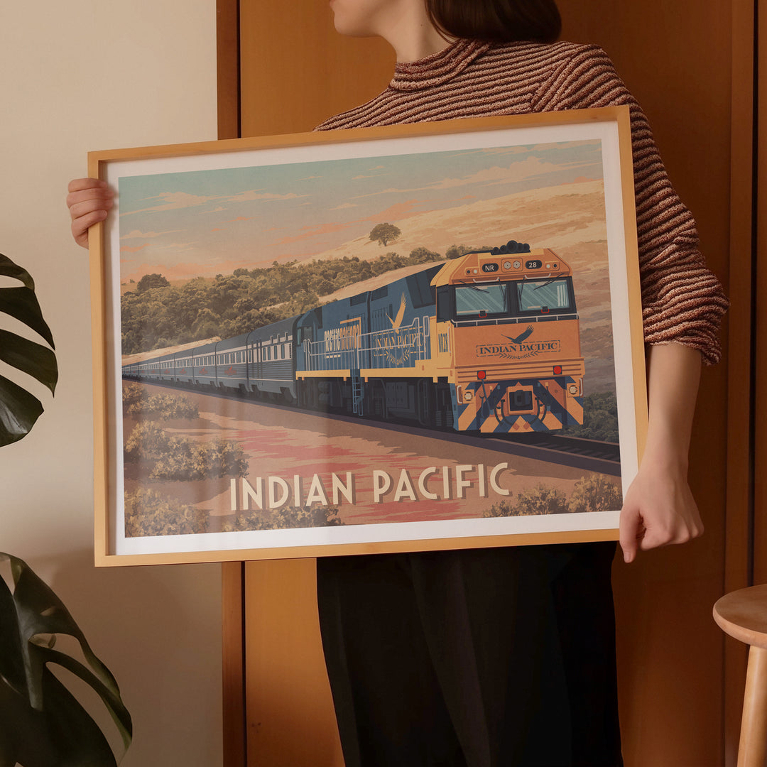 Indian Pacific Railway Travel Poster