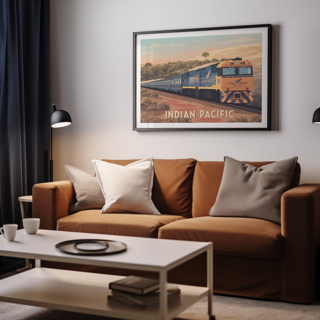 Indian Pacific Railway Travel Poster