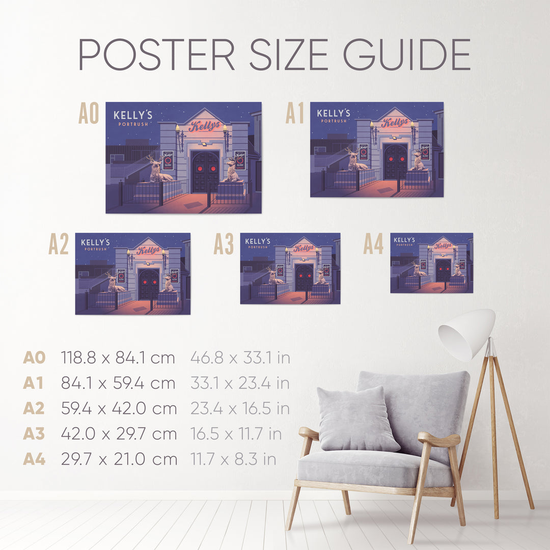 Kelly's Nightclub Portrush Lush Poster