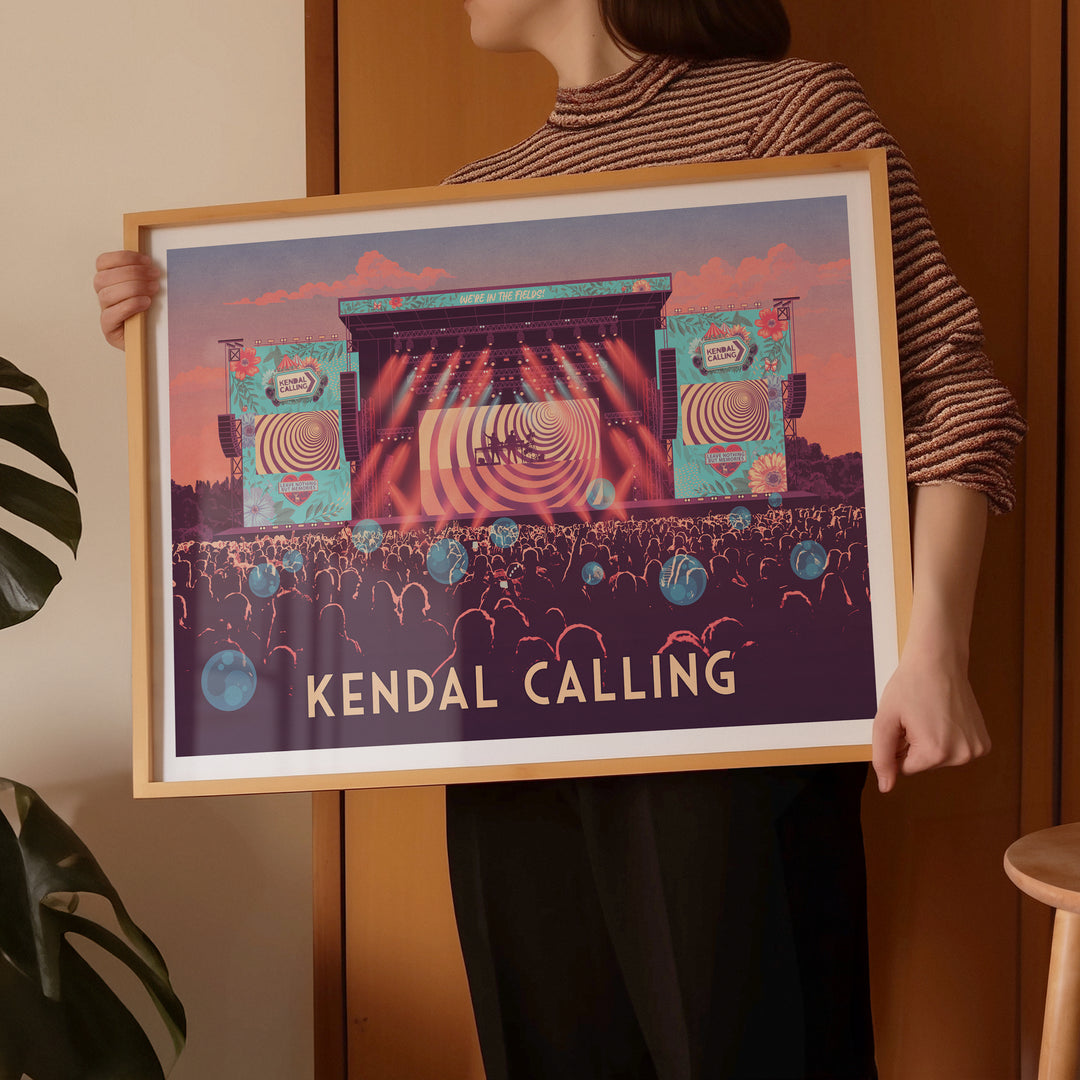 Kendall Calling Festival Lake District Cumbria Travel Poster