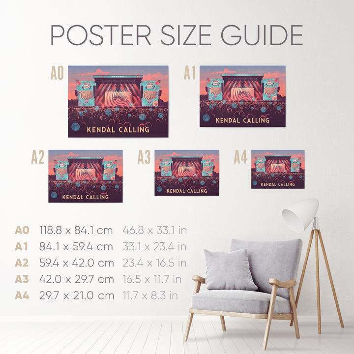 Kendall Calling Festival Lake District Cumbria Travel Poster