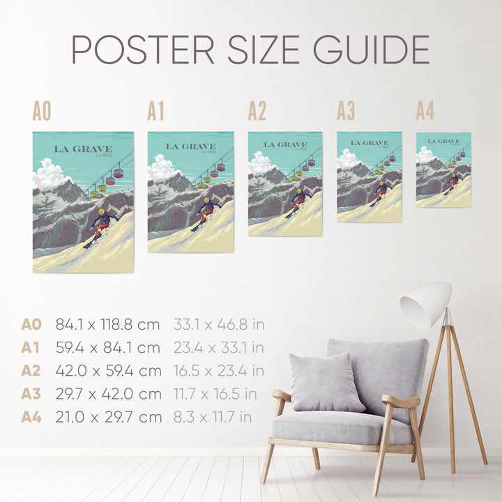 La Grave La Meije Ski Resort Travel Poster