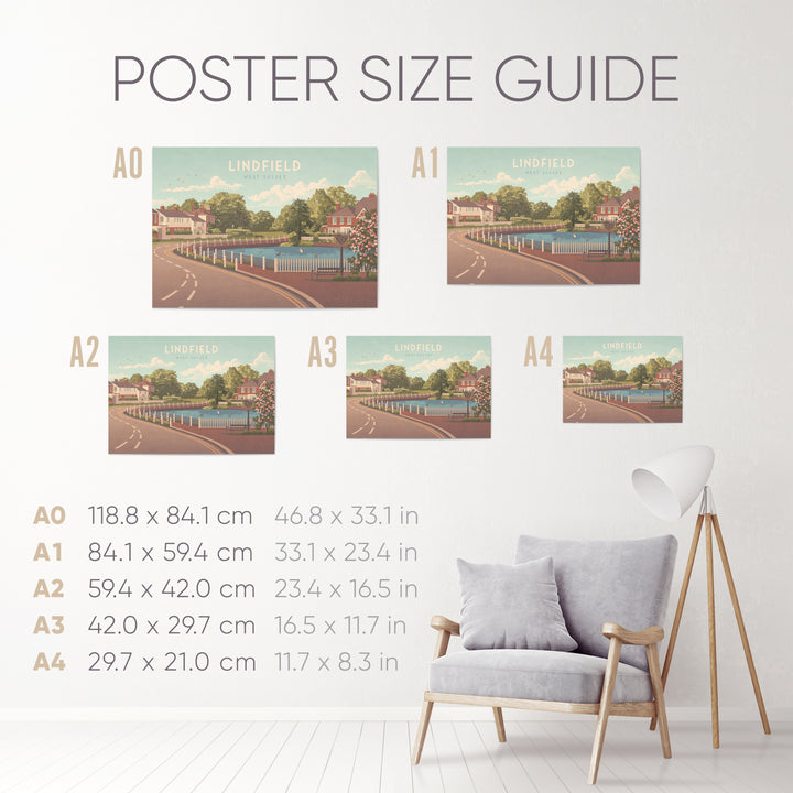 Lindfield West Sussex Travel Poster