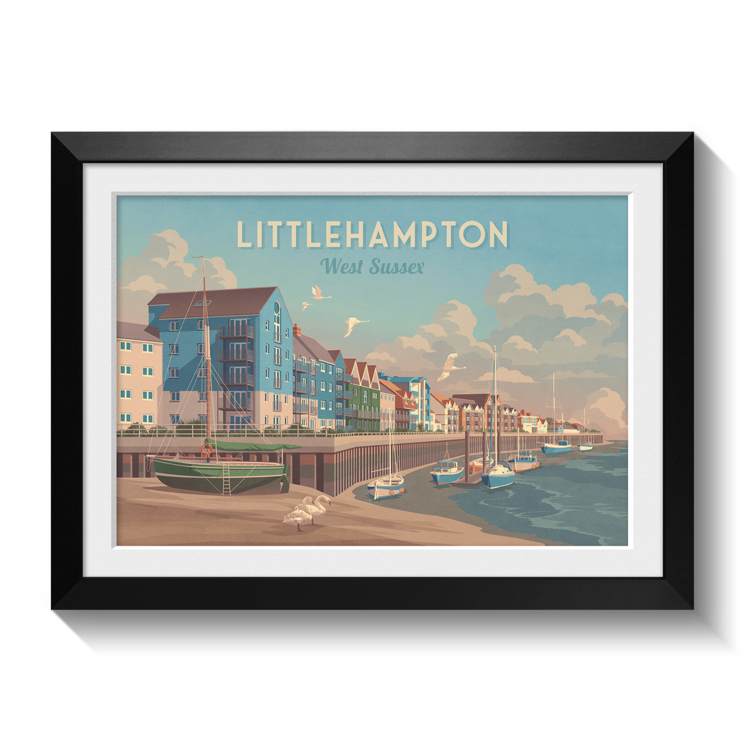 Littlehampton West Sussex Travel Poster