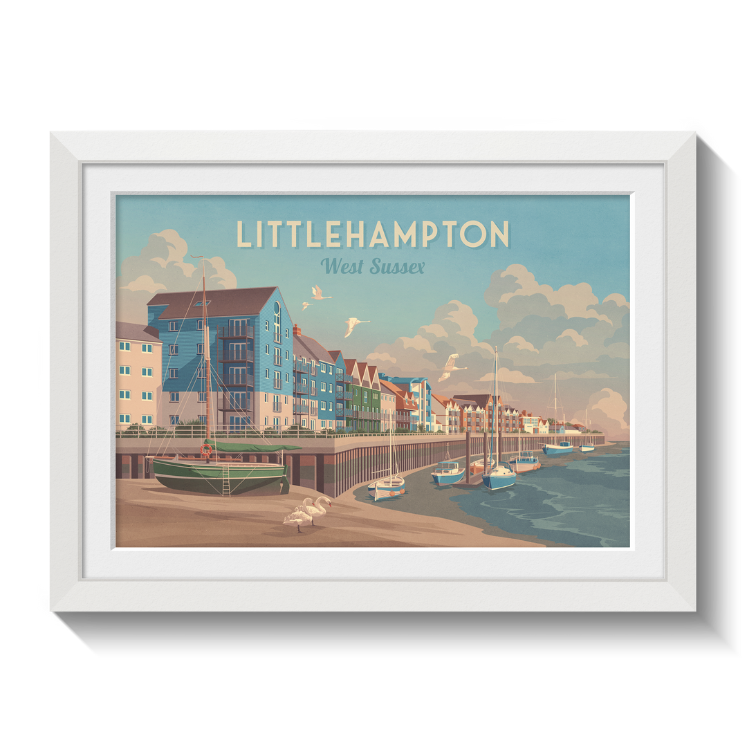 Littlehampton West Sussex Travel Poster