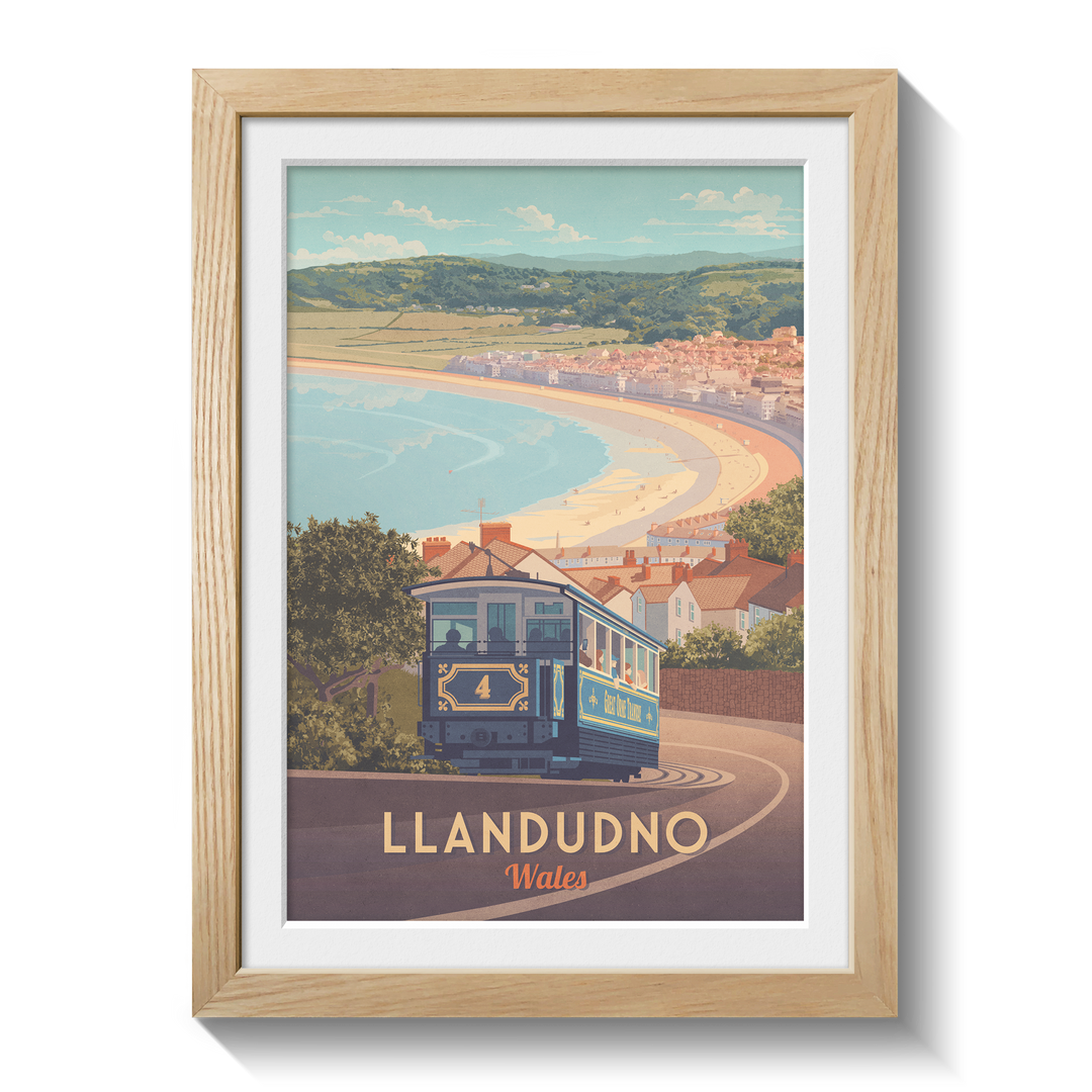 Llandudno Wales Seaside Travel Poster