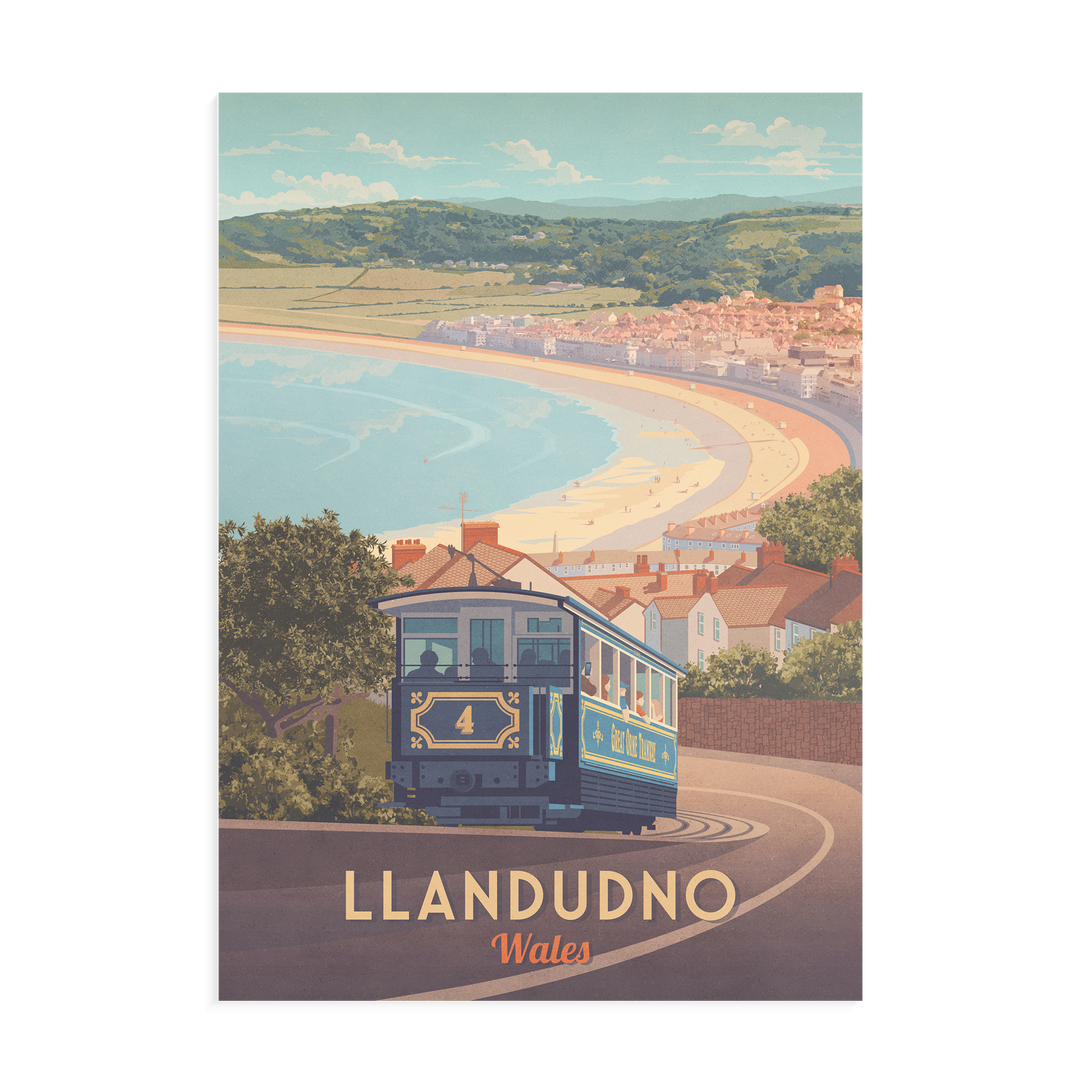 Llandudno Wales Seaside Travel Poster