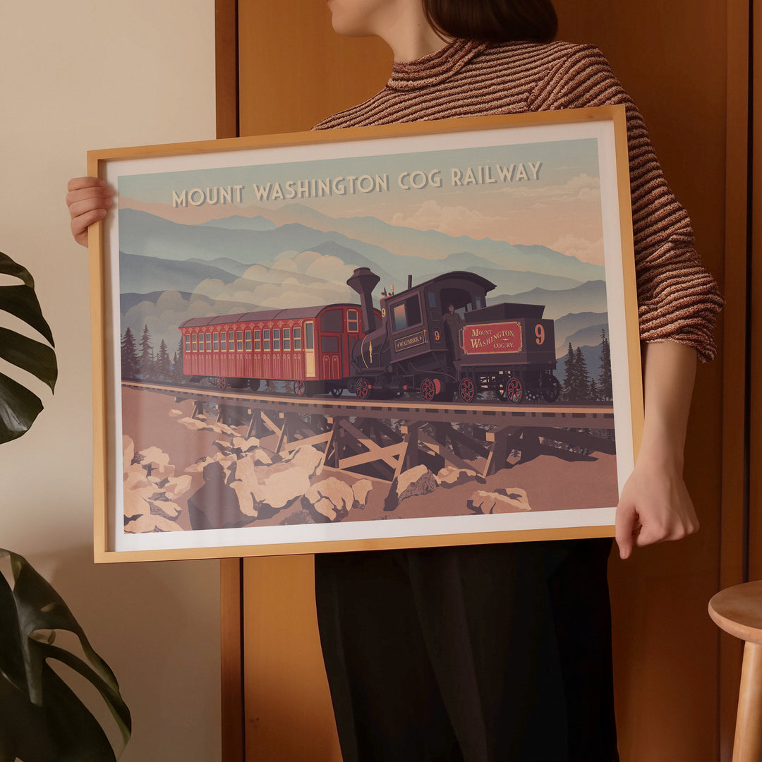 Mount Washington Cog Railway Travel Poster