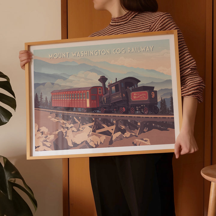 Mount Washington Cog Railway Travel Poster