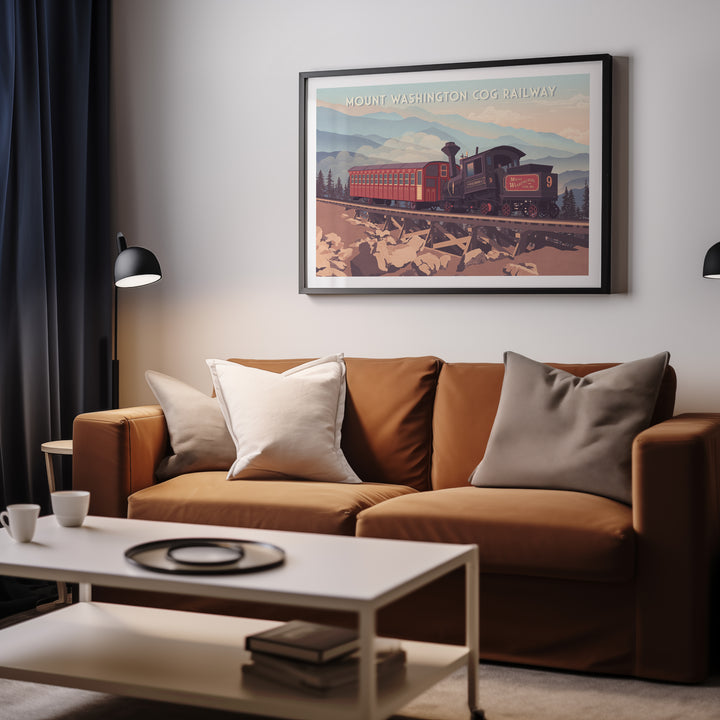 Mount Washington Cog Railway Travel Poster