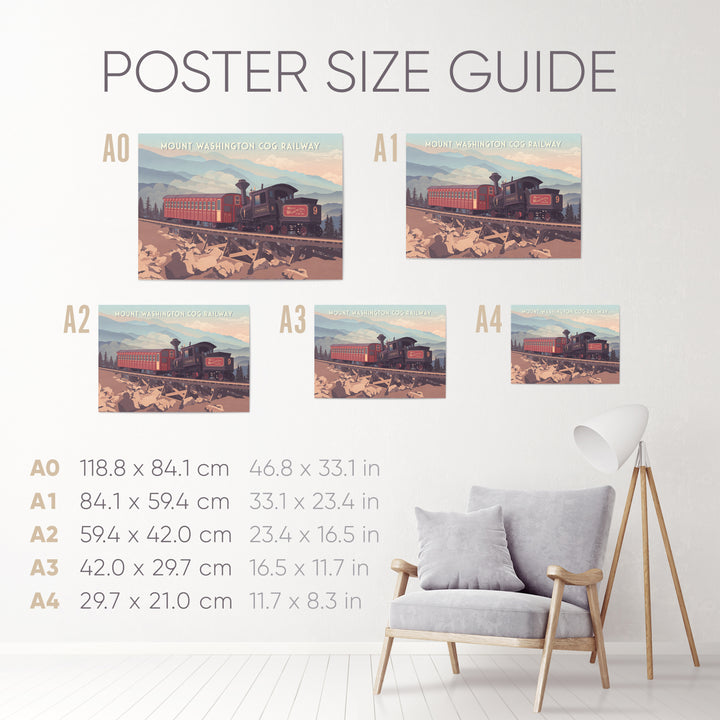 Mount Washington Cog Railway Travel Poster