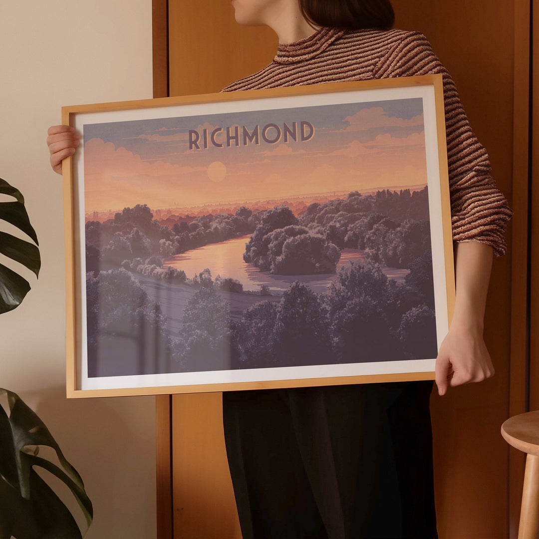 Richmond Hill London Travel Poster