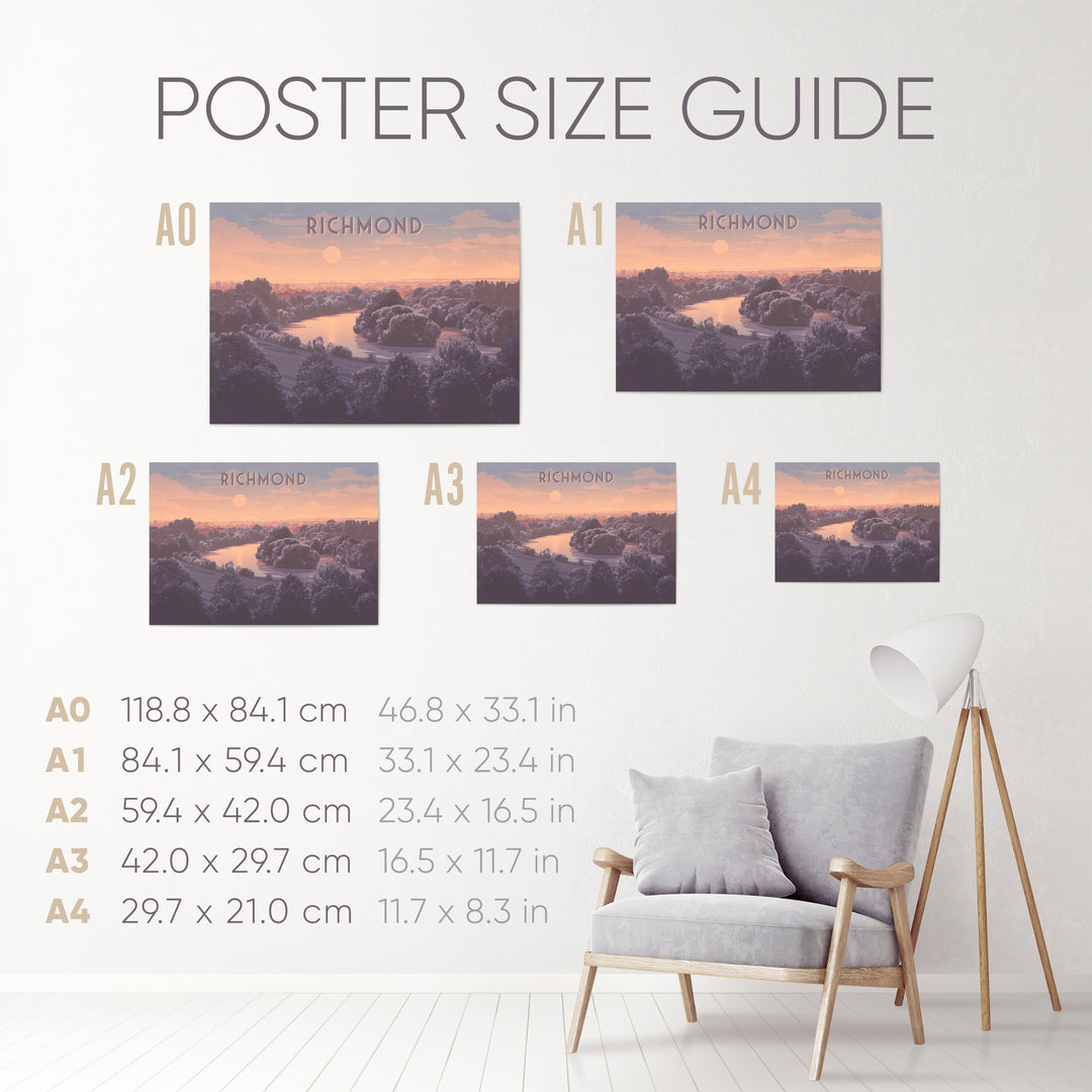 Richmond Hill London Travel Poster