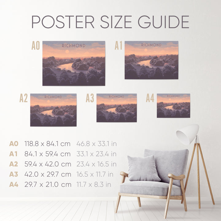 Richmond Hill London Travel Poster