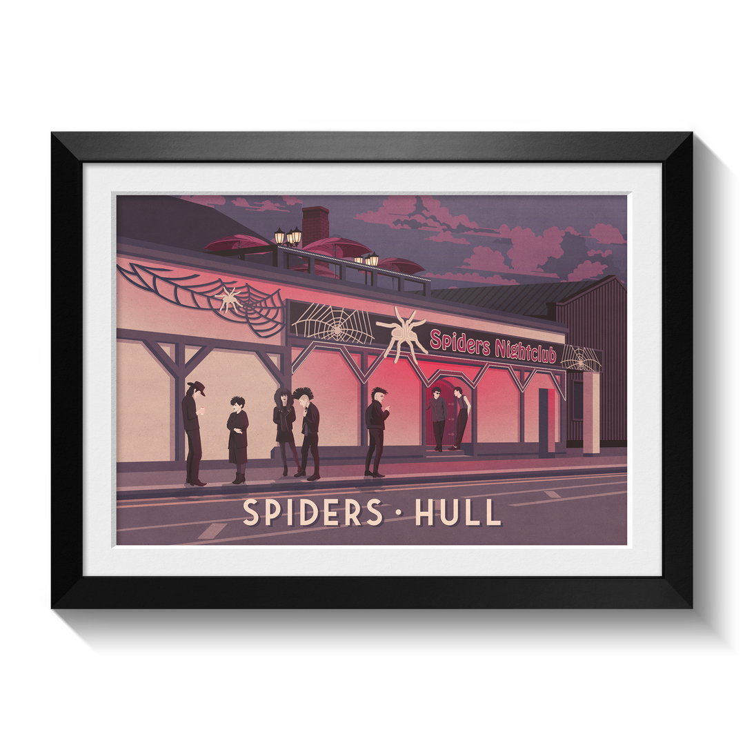 Spiders Nightclub Hull Poster