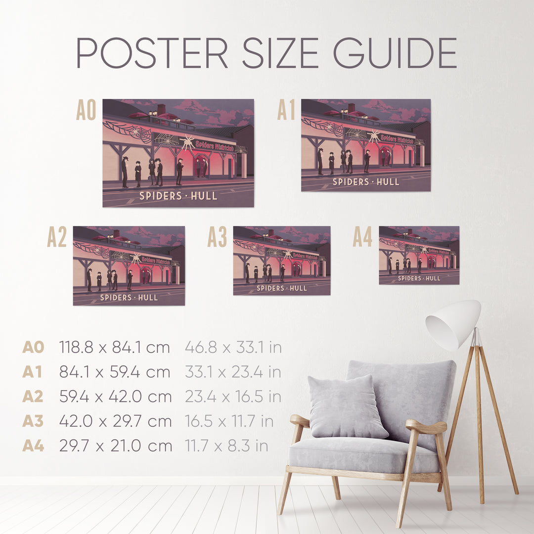 Spiders Nightclub Hull Poster