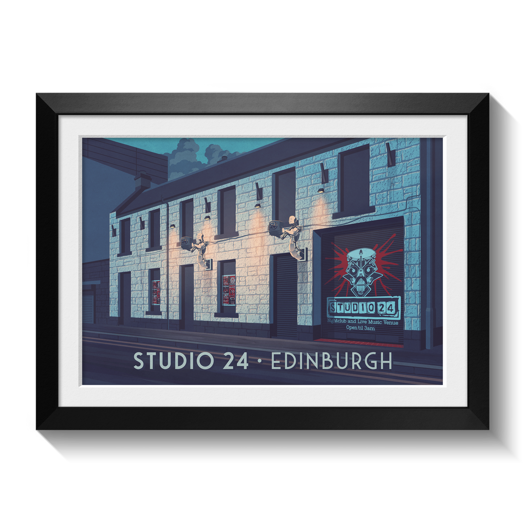 Studio 24 Edinburgh Nightclub Poster