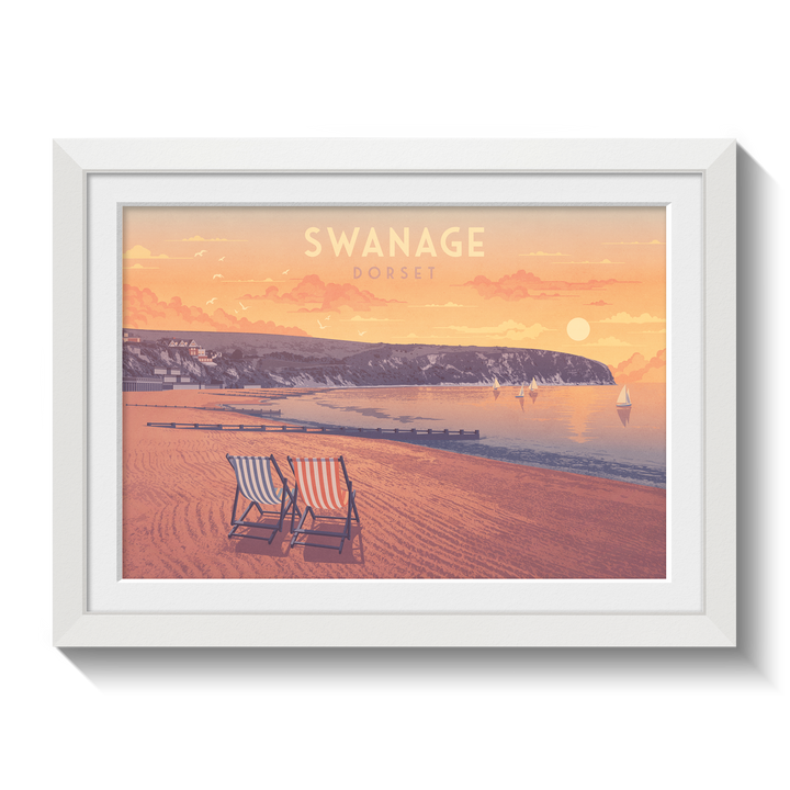 Swanage Seaside Travel Poster