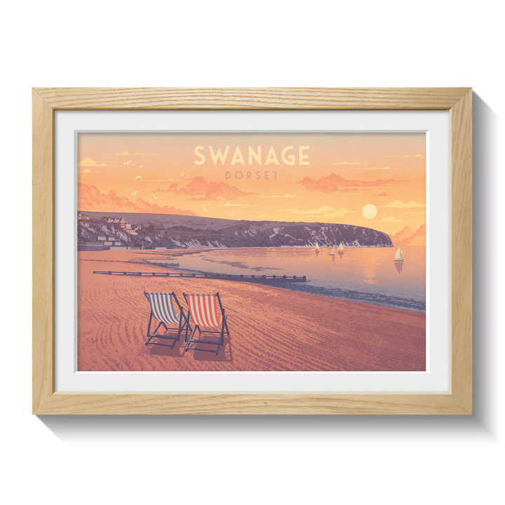 Swanage Seaside Travel Poster