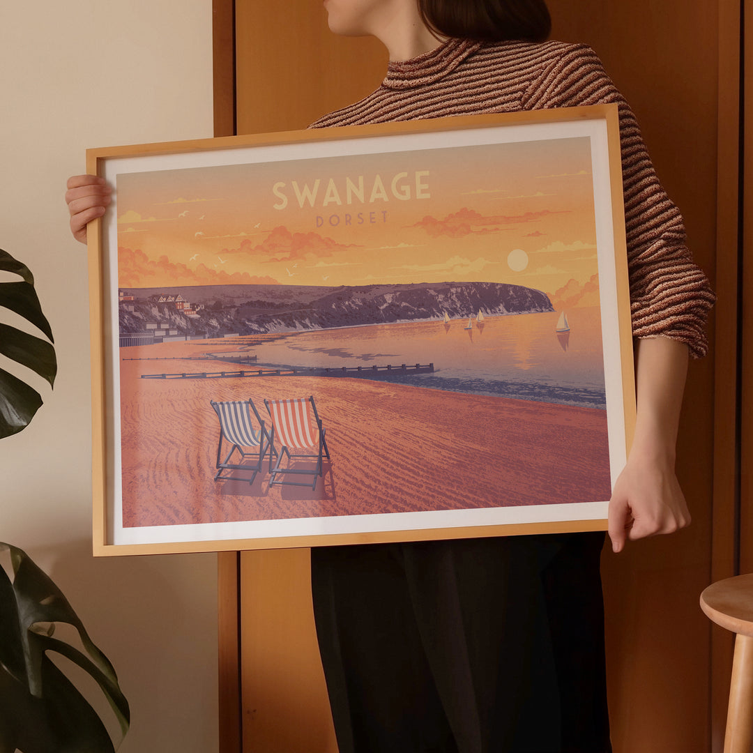 Swanage Seaside Travel Poster