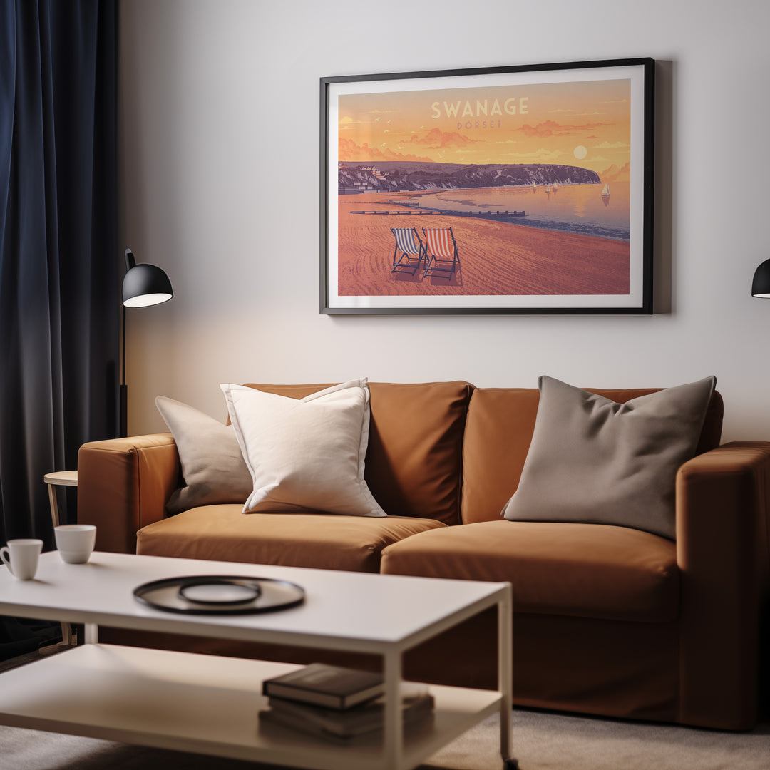 Swanage Seaside Travel Poster