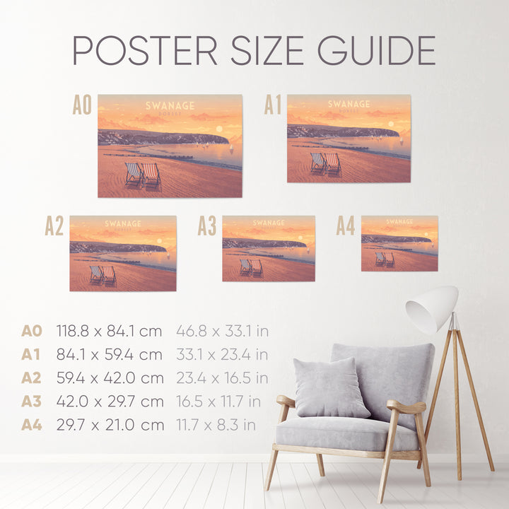 Swanage Seaside Travel Poster