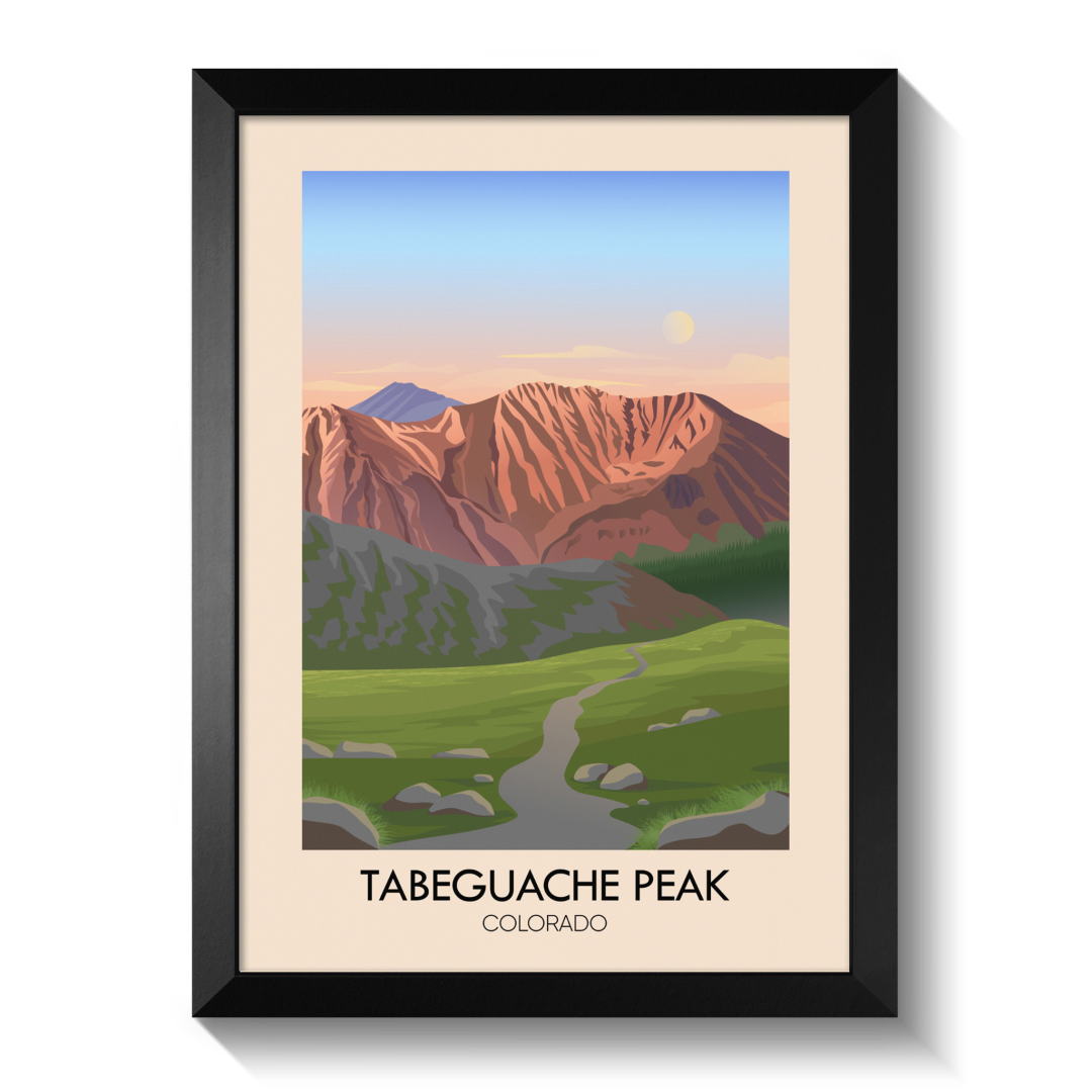 Tabeguache Peak Colorado USA Travel Poster