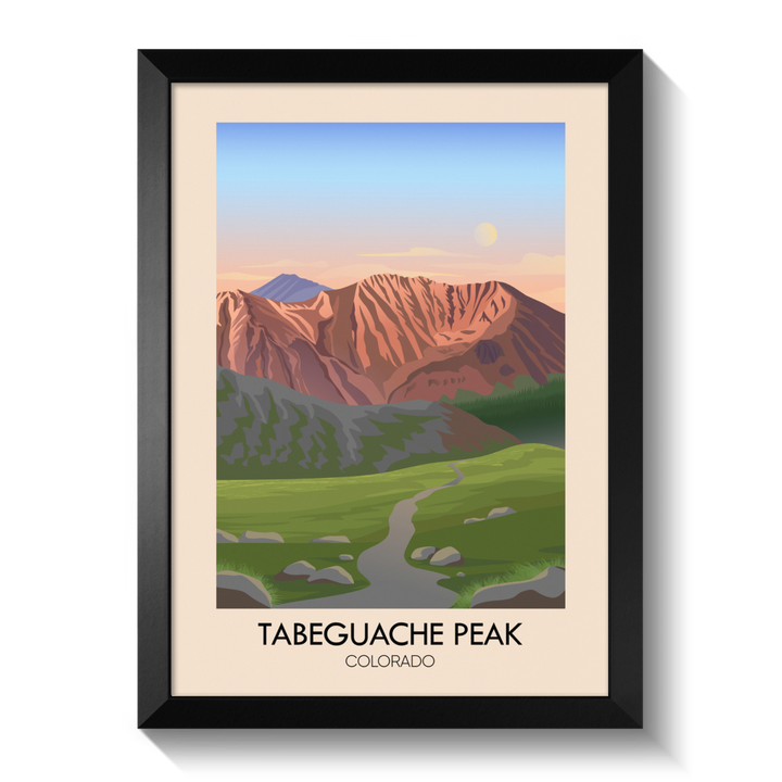 Tabeguache Peak Colorado USA Travel Poster