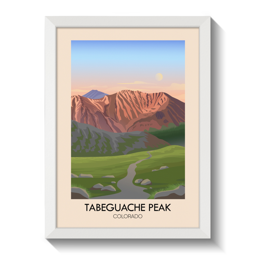 Tabeguache Peak Colorado USA Travel Poster