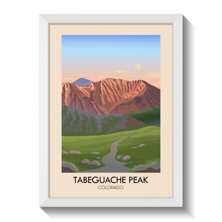 Tabeguache Peak Colorado USA Travel Poster