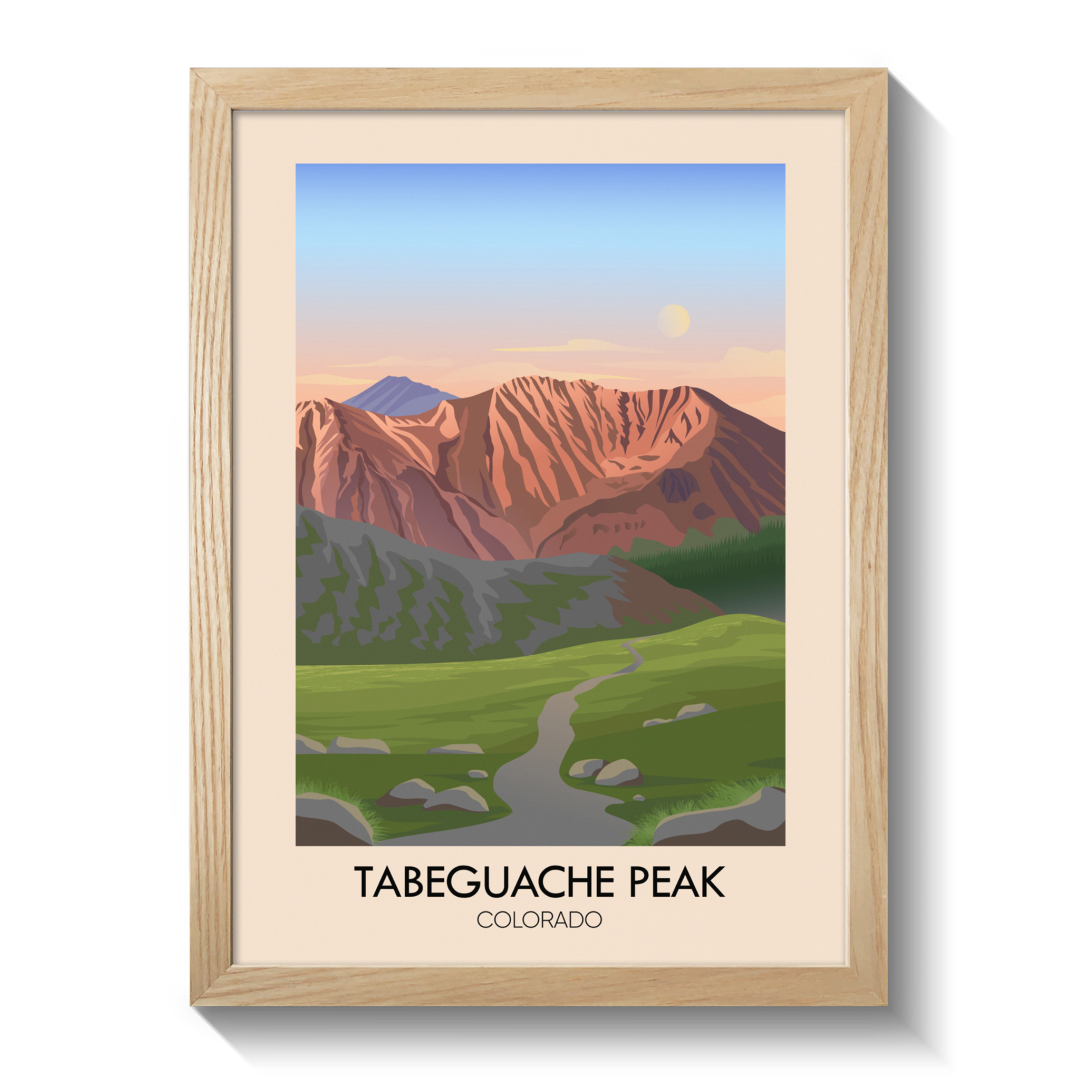 Tabeguache Peak Colorado USA Travel Poster