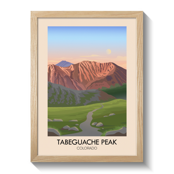 Tabeguache Peak Colorado USA Travel Poster